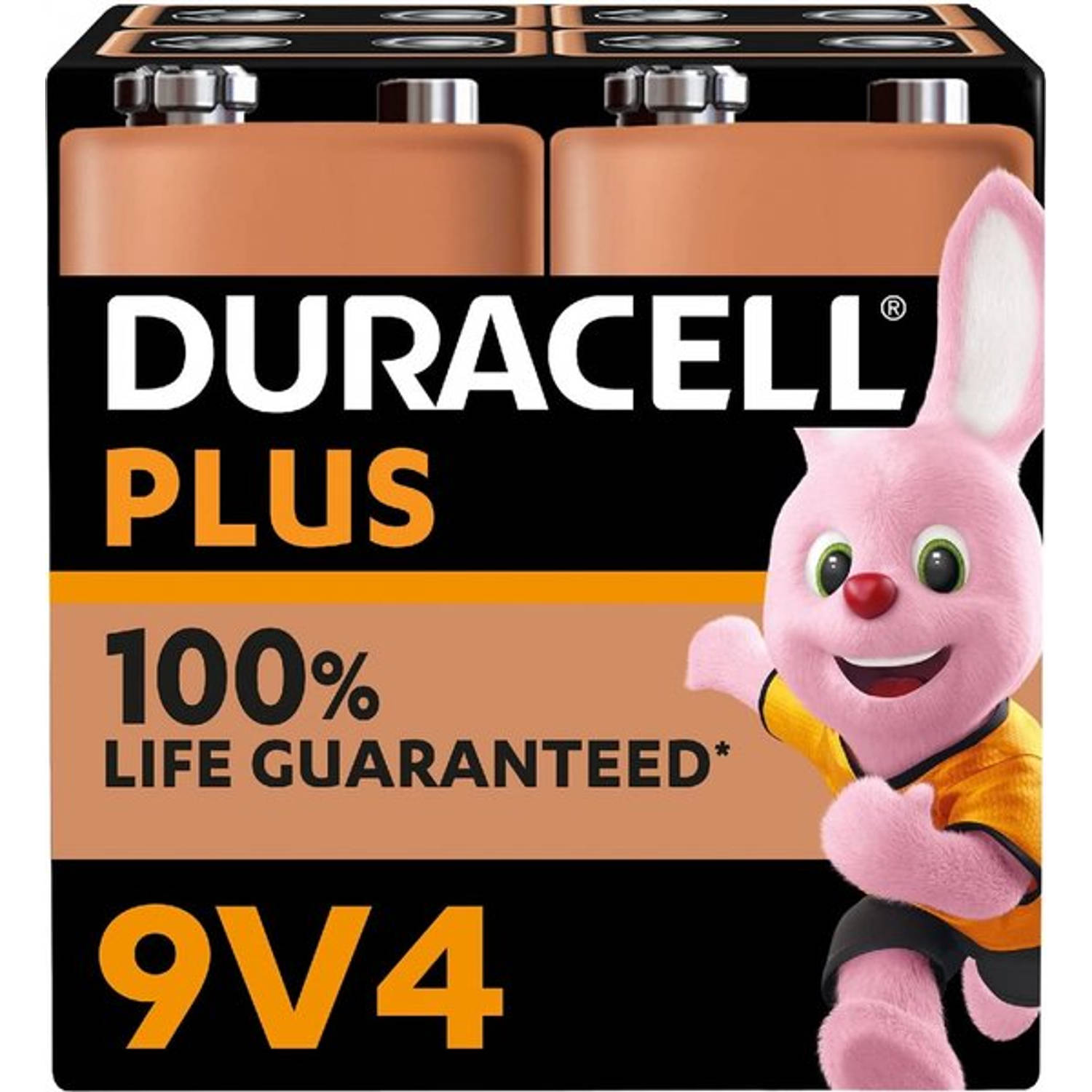 Duracell Plus 100% 9v 4 PAck