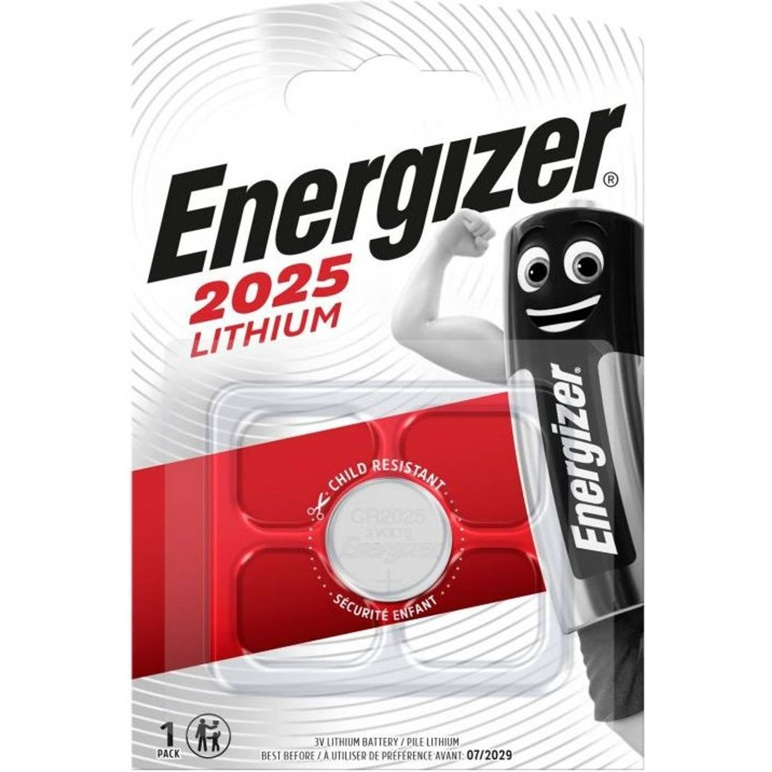 Energizer Knoopcelbatterij CR2025 1 Stuk