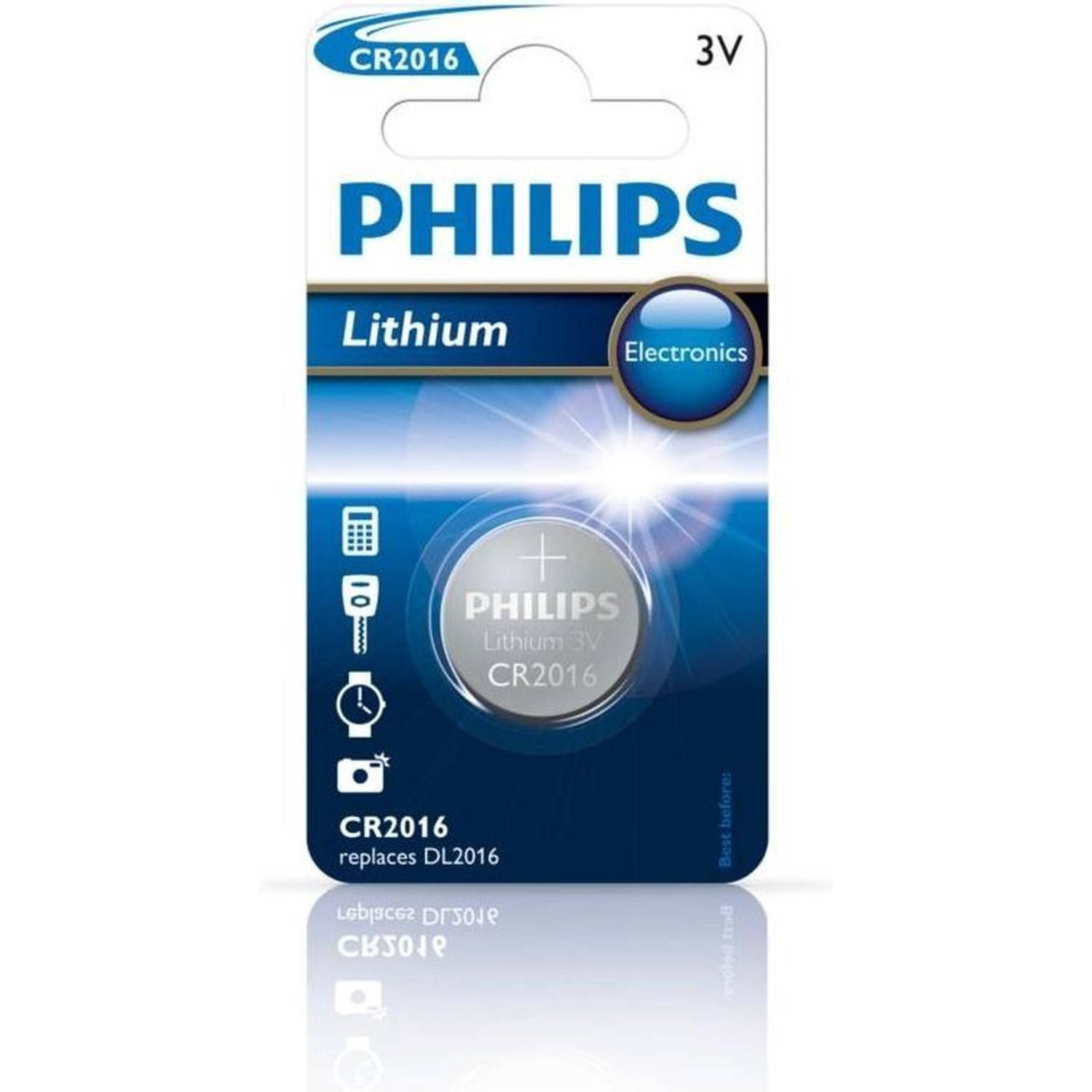 Philips Lithium CR2016 blister 1