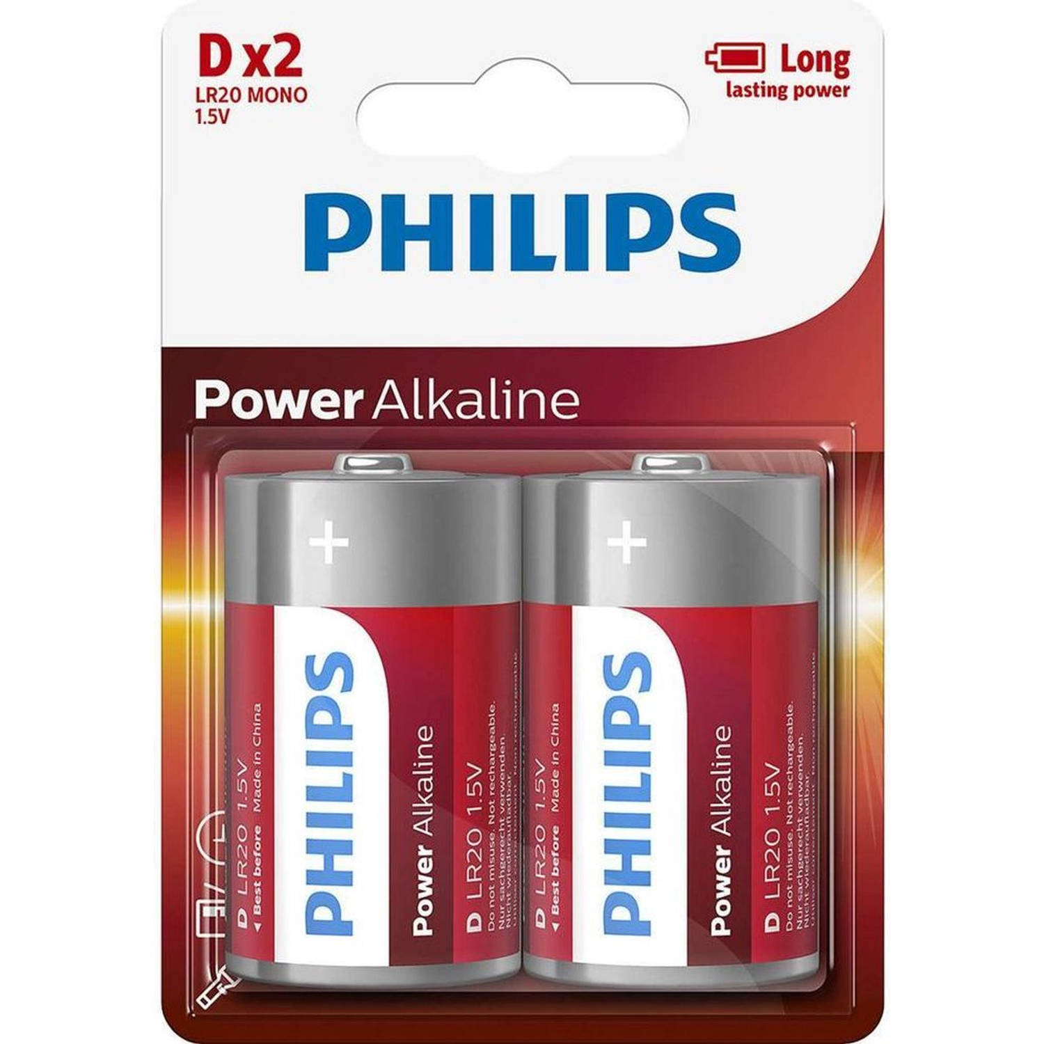 Philips Power Alkaline D-lr20 Blister 2
