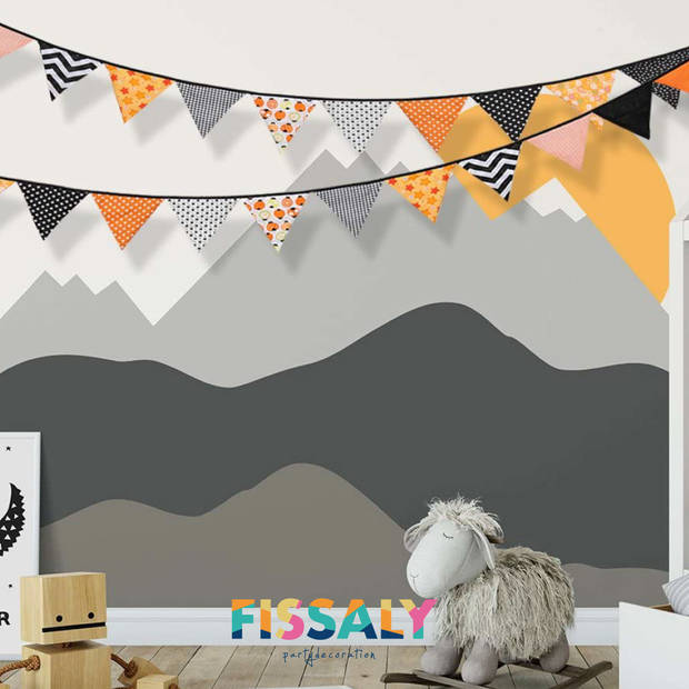 Fissaly® Verjaardag Stoffen Vlaggetjes Slinger – Decoratie – Happy Birthday - Luxe Feest Versiering
