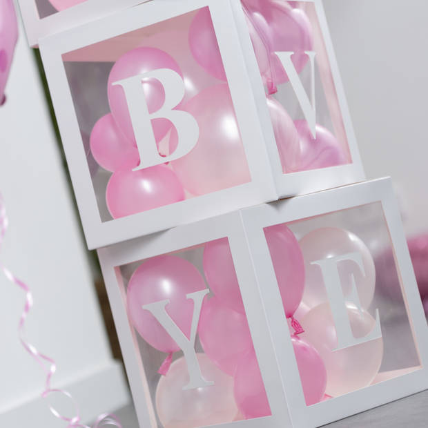 Fissaly® 58 Stuks Babyshower Meisje & Gender Reveal Versiering Dozen – Baby Girl – Mommy to Be Party - Ballonnen Pakket