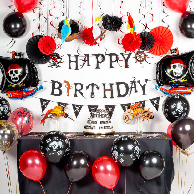 Fissaly® Piraten Feestartikelen Verjaardag Decoratie Feest Set – Piratenfeest Versiering - Kinderfeestje Jongen & Meisje