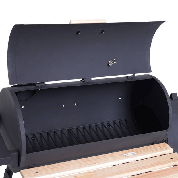 Smoker Barbecue - Houtskool grill - Smoker - Rookoven - Met schoorsteen - 124 x 53 x 108 cm
