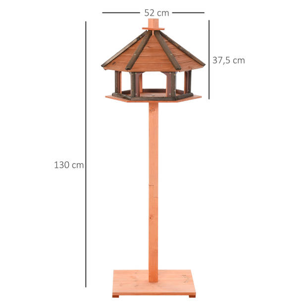 Voederhuisje voor vogels staand - Voederhuis voor vogels - Vogelvoederhuisje - XL - 52 x 52 x 130 cm