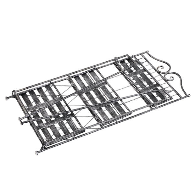 Plantenstandaard - Plantenrek - Bloempot - Bloempotten voor binnen en buiten - Metaal - Zilvergrijs - 44 x 25 x 96 cm