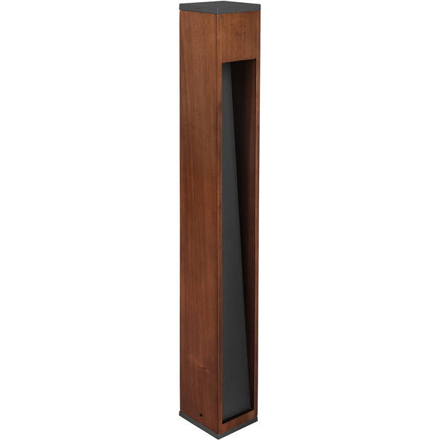 LED Tuinverlichting - Staande Buitenlamp - Trion Enico XL - GU10 Fitting - Rechthoek - Hout - Natuur Hout