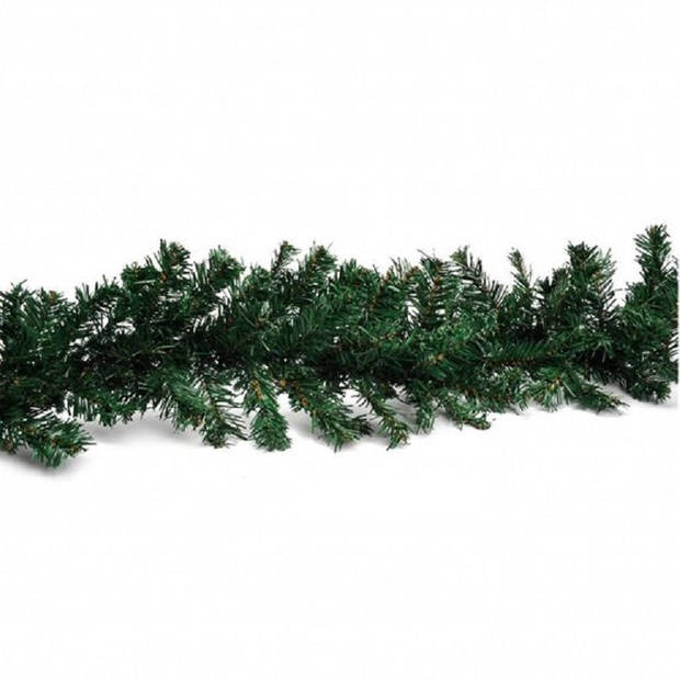 Dennenslinger/dennen guirlande groen 270 cm met warm witte verlichting - Kerstslingers