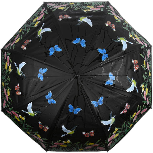 Esschert Design paraplu Natuur 116 x 91,2 cm polyester zwart