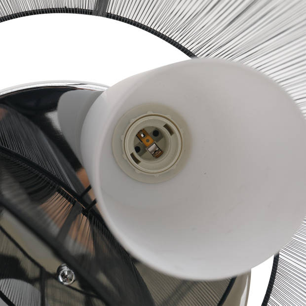 Plafondlamp - 2 x E27 fitting - Zwart - Ø47,5 x 33H cm