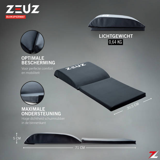 ZEUZ® Ab Mat & Sit Up Buikspiermat - Crossfit & Fitness – Buikspier Kussen
