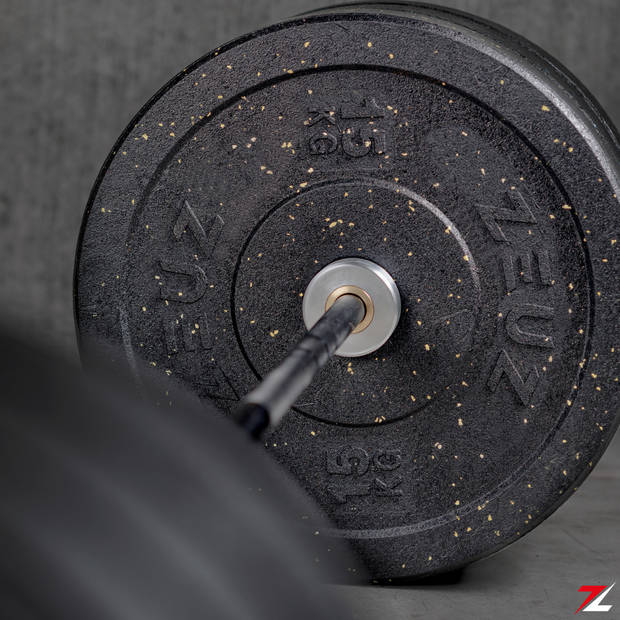 ZEUZ® 1 Stuk Halterschijf 15 KG – Gewichten Set – 15kg Bumper Plates – voor 50 mm Halter – Crossfit & Fitness