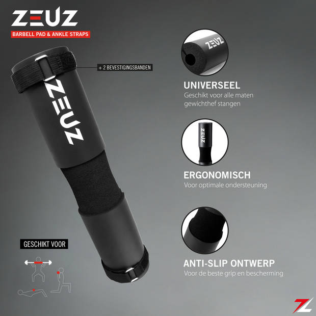 ZEUZ® Barbell Pad – Squat & Hip Thrust - Fitness – Halter Kussen & Nekbeschermer – Zwart