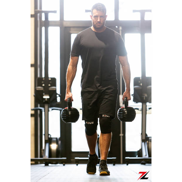 ZEUZ® Verstelbare Kettlebell tot 18 KG – Fitness Sport Set – Conditie & Krachttraining – Halters - Gietijzer