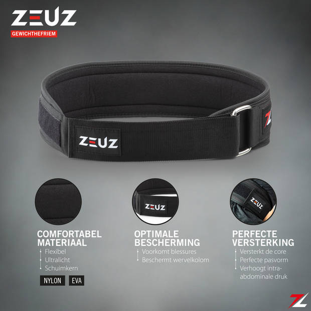 ZEUZ® Gewichthefriem voor Fitness & Crossfit – Olympic Lifting belt - Gewichtheffen - Brace – Maat S