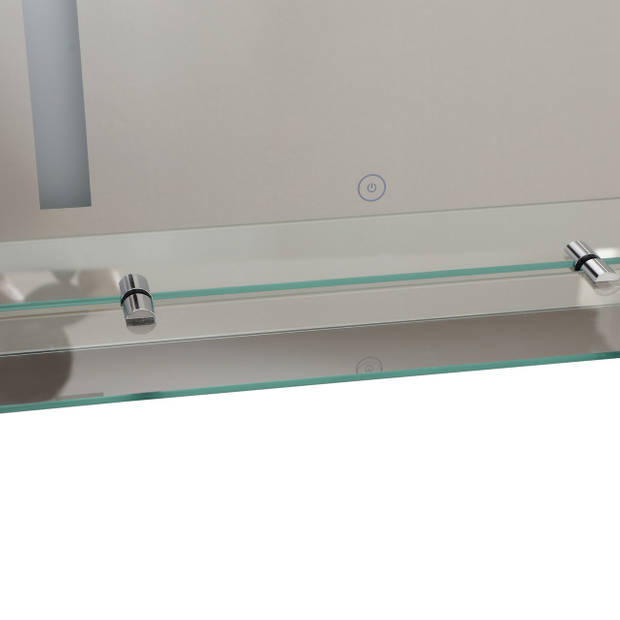 Badkamerspiegel met LED-lichtstrips - Badkamer accessoires- Spiegel met verlichting - Wandspiegel - Spiegelkast - 50...