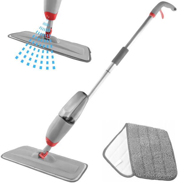 Vloerwisser - vloerwisser met steel -vloerwisser met spray - Mop - Dweil - 38 cm wisbreedte