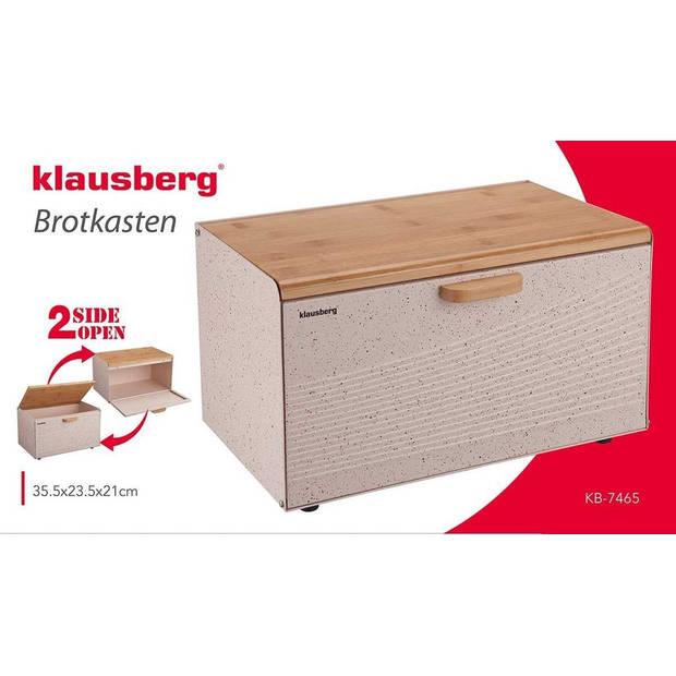 Klausberg 7465 - dubbele broodtrommel - creme