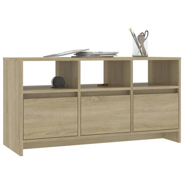 vidaXL Tv-meubel 102x37,5x52,5 cm bewerkt hout sonoma eikenkleurig