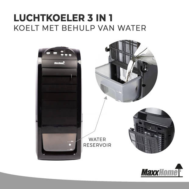 MaxxHome AC70 - Luchtkoeler - ventilator 3 in 1 - 4,5 Liter - Zwart