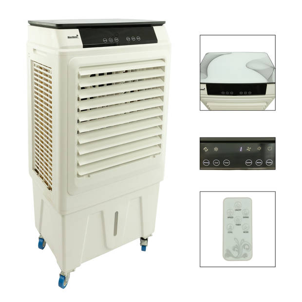 MaxxHome Mobiele Luchtkoeler – Coolstar Aircooler 18L – Ventilator 3in1 met koelelementen - zonder afvoerslang