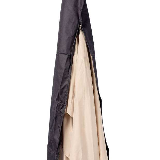 MaxxGarden Parasolhoes - staande stokparasol cover 600D - 175x28x50 cm - met Rits en Trekkoord - Zwart