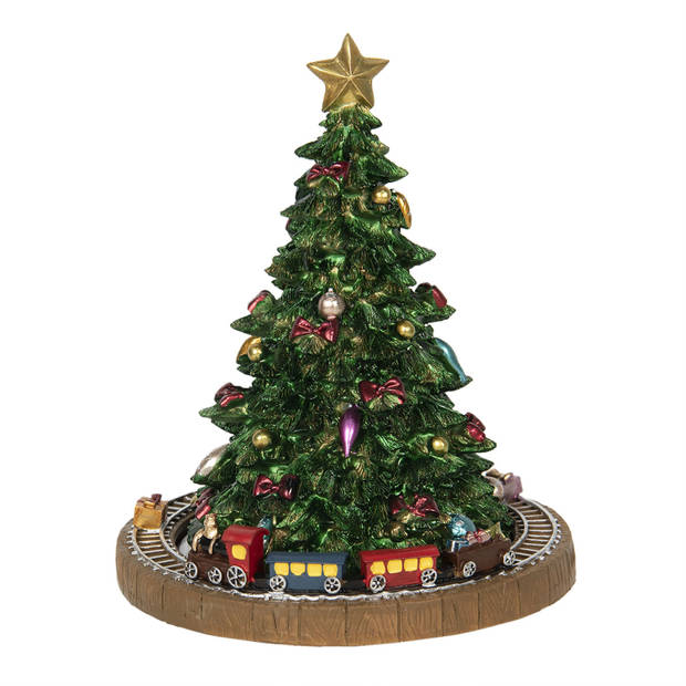 Clayre & Eef Multi Muziekdoos kerstboom Ø 15*18 cm 6PR2845