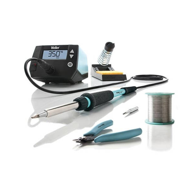 Weller WE 1010 solderstation set met 2 soldeerpunten, zijkniptang en soldeertin