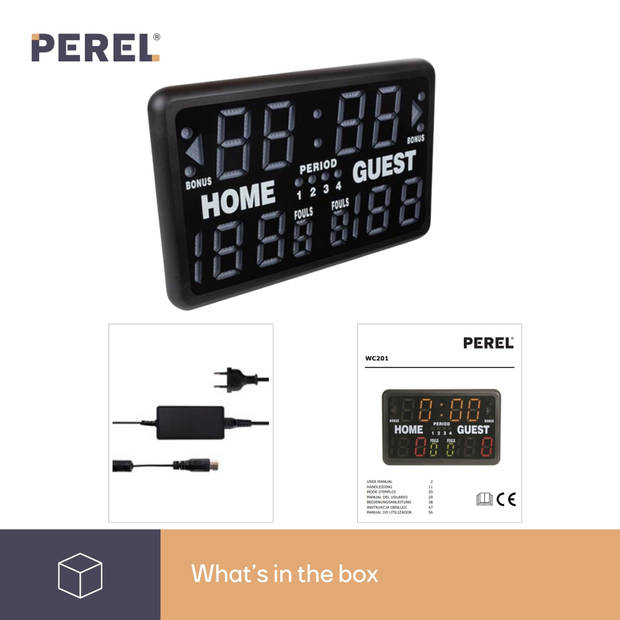 Perel WC201 digitaal scorebord voor diverse sporten