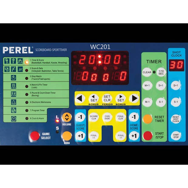Perel WC201 digitaal scorebord voor diverse sporten