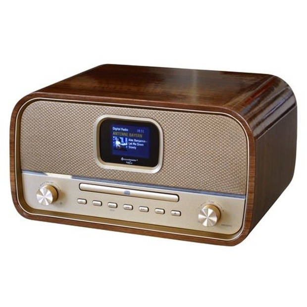 Soundmaster DAB970BR stereo retro DAB+ en FM radio met CD, Bluetooth en USB