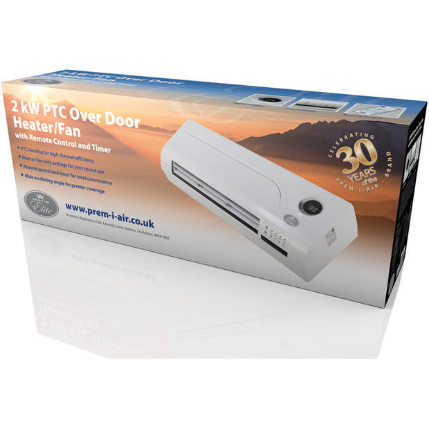 Prem-I-Air EH1464 deur verwarming warmtegordijn 2000 watt