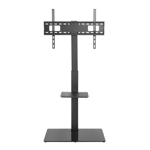 TV standaard - tv statief - tv voet - draaibaar - hoogte verstelbaar 134 cm tot 146 cm - zwart