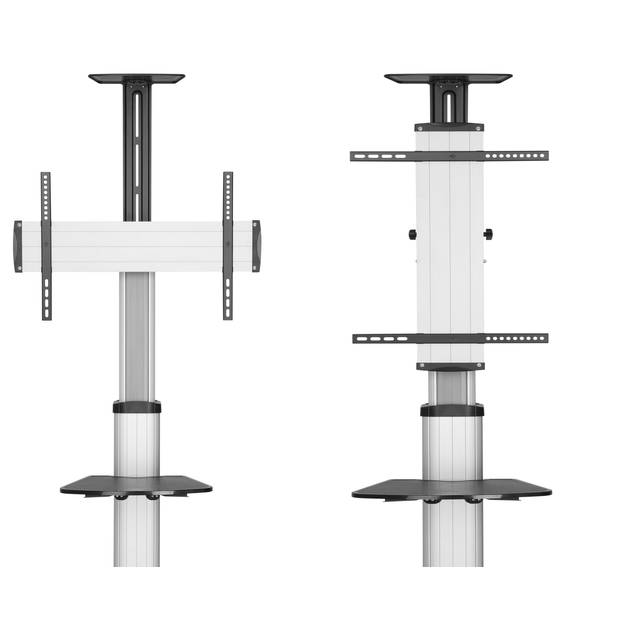 TV standaard statief premium beurs - verrijdbaar - hoogte verstelbaar - scherm draaibaar en kantelbaar