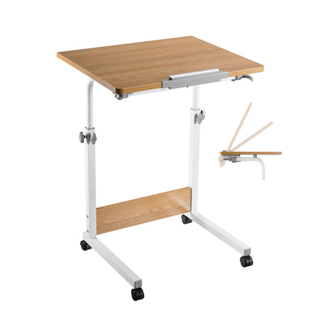 Laptoptafel verrijdbaar bureau - lessenaar - hoogte verstelbaar 68 - 96 cm