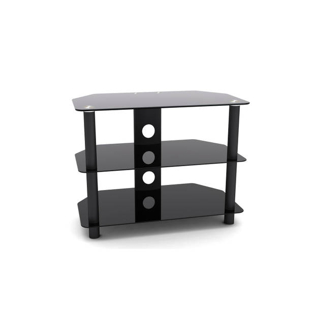 TV kast meubel - TV dressoir - audio meubel - 65 cm breed - zwart