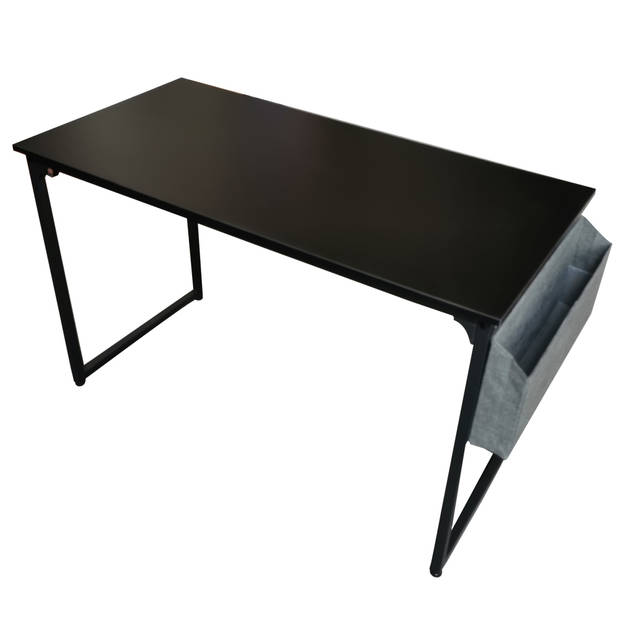 Bureau Stoer - laptoptafel - computertafel - industrieel vintage - 120 cm breed - zwart
