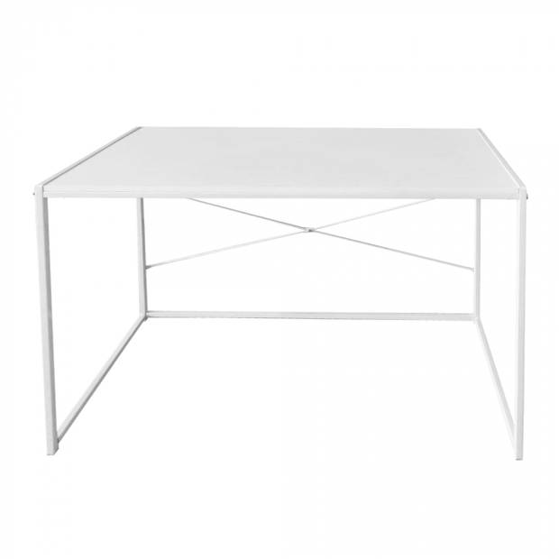 Bureau Stoer - laptoptafel - computertafel - sidetable - industrieel design - 100 cm breed - wit