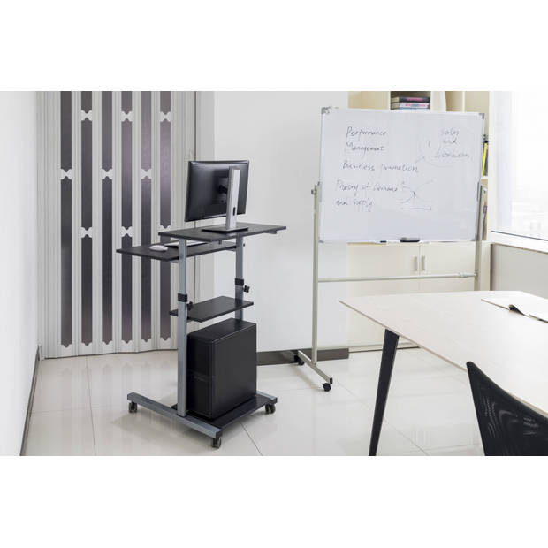 Bureau zit sta laptop tafel werkstation - lessenaar lectern - verrijdbaar - hoogte verstelbaar