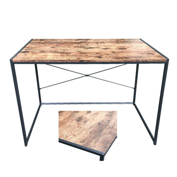 Bureau Stoer - laptoptafel - computertafel - sidetable - industrieel design - 100 cm breed