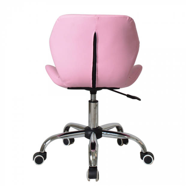 Bureaustoel modern design - directiestoel - hoogte verstelbaar - roze