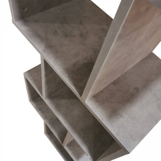 Vakkenkast roomdivider gestapeld kubus design Yoep 5 vakken grijs beton look
