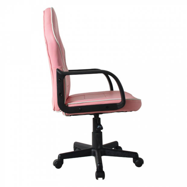 Bureaustoel gamestoel Thomas - kinderen - racing gaming stijl - hoogte verstelbaar - roze