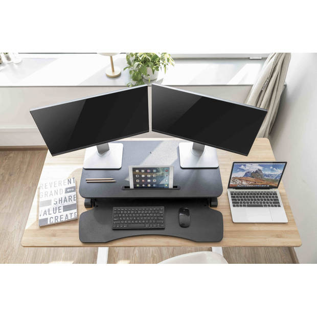 Bureau zit sta verhoger ergonomisch - werkstation hoogte verstelbaar - 80 cm breed