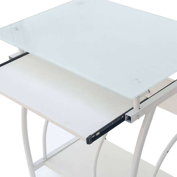Bureau laptop computertafel - ruimtebesparend - 70 cm x 50 cm - wit