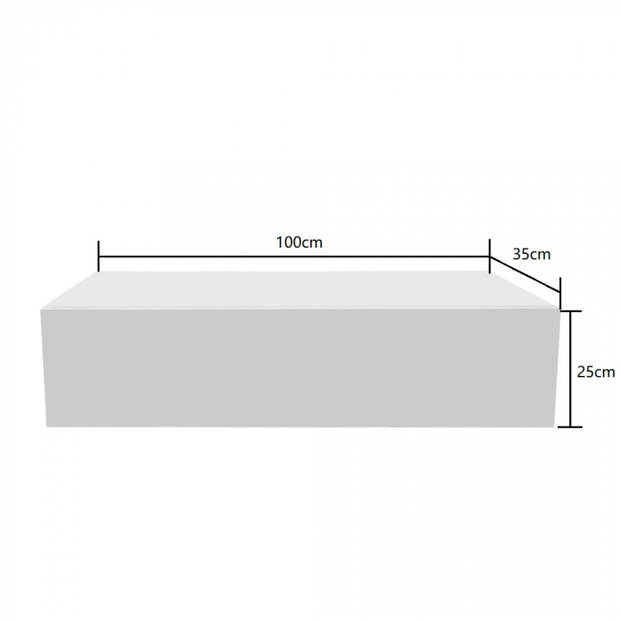 Zwevend halkastje - hangende dressoir kast - met lade - 100 cm breed - wit