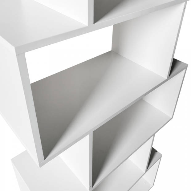 Vakkenkast boekenkast - wandkast gestapeld kubus - 185 cm hoog - wit