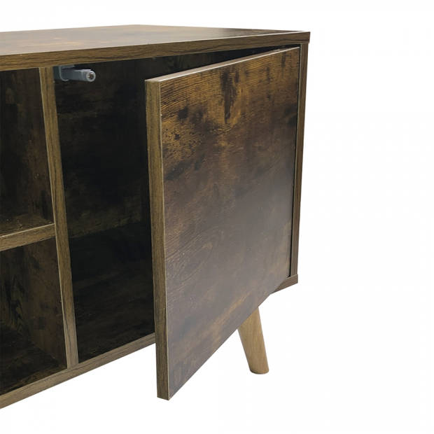 TV meubel kast Stoer dressoir industrieel design 140 cm breed