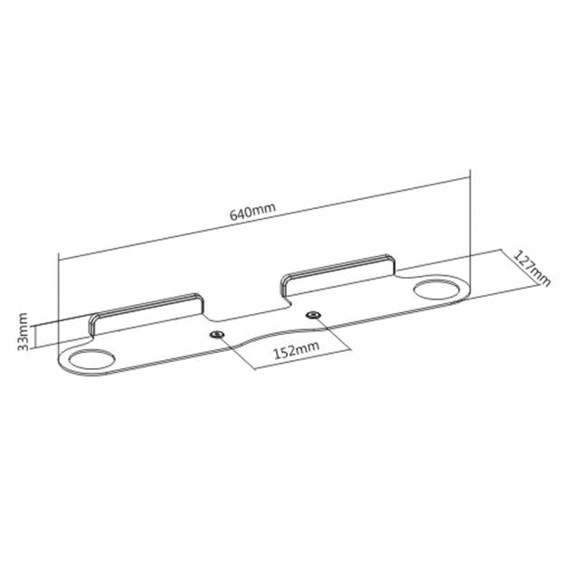 Wandbeugel compatibel met Sonos® Beam soundbar - muur bevestiging