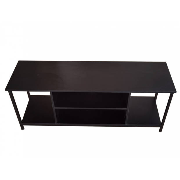 Tv meubel Stoer - dressoir kast industrieel - 130 cm breed - zwart